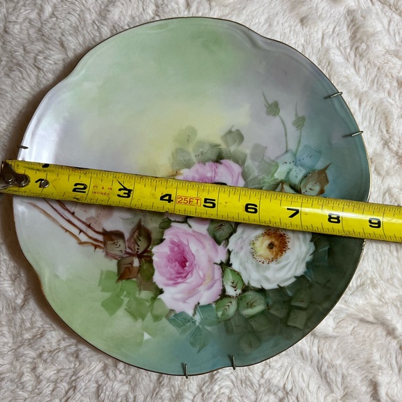 Vintage hand painted porcelain plate wall decor by J&C Louise from Bavaria. 9x1 - Picture 3 of 3